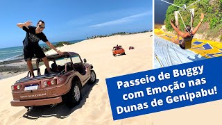 BUGGY NAS DUNAS DE GENIPABU COM EMOÇÃO TOUR COMPLETO TODAS AS PARADAS  TIROLESA NATAL RN [upl. by Ibrik]