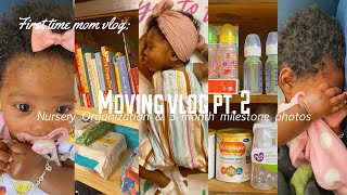 nesting vlog nursery organization  getting ready for baby girl EP 03 [upl. by Hashim]