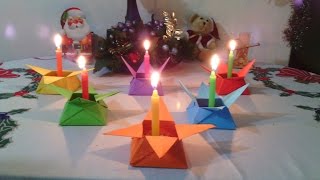 FAROLES DE PAPEL EN FORMA DE ESTRELLA how to make paper lanterns [upl. by Nostets472]