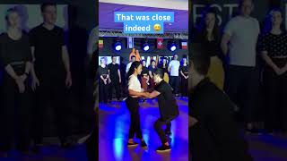 The song said pull me closer so he did  surprise  😅 dance improv westcoastswing [upl. by Qahsi973]