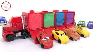 Learning Color Disney Cars Lightning McQueen Mack Truck for kids car toys [upl. by Bondon]