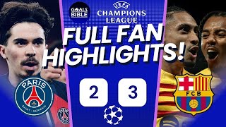 BARCA BEAT PSG PSG 23 BARCELONA [upl. by Ruamaj]