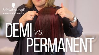 Comparing the same shade as a DEMI vs PERMANENT hair color [upl. by Nahtam]