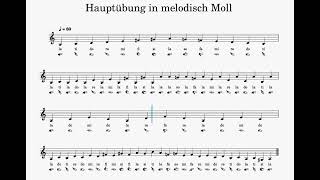 Hauptübung melodisch Moll [upl. by Nnaeed]