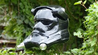 making star wars First Order TieFighter Helmet Part 4 Finish Pepakura 66target [upl. by Diskin]