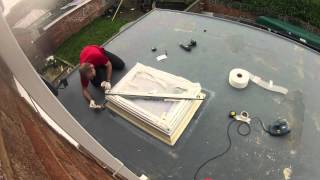 how to fit a velux window in a grp fibreglass flat roof [upl. by Derina218]