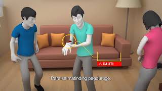 SAFE STEPS First Aid  SEVERE BLEEDING Filipino [upl. by Dlorad923]