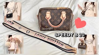 LOUIS VUITTON Speedy B 20 ReviewMod ShotsMixampMatchWhat fitsWhat Im worried about [upl. by Burnsed]