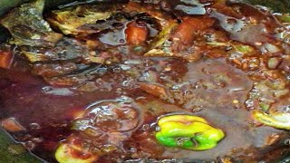 How to cook Thiou Diw Tiir  authentic palm oil stew Gambian Recipe [upl. by Ceevah]