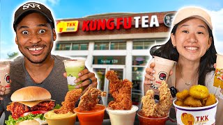 Trying KUNG FU TEAs Food Menu For The First Time [upl. by Eraste]