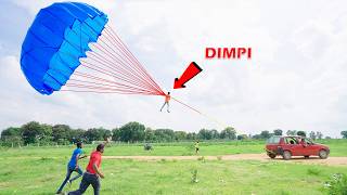 Flying With Parachute And Car  100 Feet In Sky 🔥🔥 ఇలా ఎగురుతుంది అనుకోలేదు…😱😱 Telugu Experiments [upl. by Sellig]