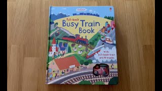 Usborne  Pullback Busy Train Book [upl. by Oberg143]