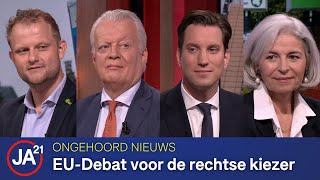 EUverkiezingsdebat bij ON  Hoogeveen JA21 vs Dekker FvD Smit BBB amp Rookmaker MDD [upl. by Ayam]