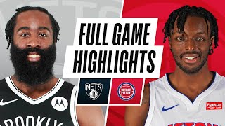 NETS at PISTONS  FULL GAME HIGHLIGHTS  March 26 2021 [upl. by Nelyak]