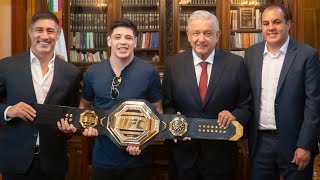 Visita del campeón mundial de la UFC Brandon Moreno [upl. by Alaik]