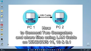 ✨How to Connect Two Computers and share files using LAN Cable on WINDOWS 11 10 amp 81 [upl. by Salohcin45]