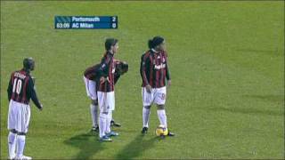 Ronaldinhos Perfect Freekick Goal  PortsmouthAC Milan [upl. by Kirsti]