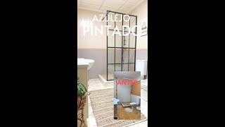 Cómo pintar azulejos baño en breve tutorial SUSCRÍBETE [upl. by Rennat617]