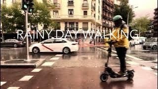 RAINY DAY WALKING in Madrid Charming Streets Cozy Cafés ASMR Relaxing Walk [upl. by Poree]