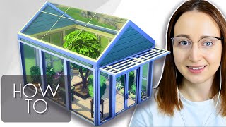 How to Build a BASE GAME GREENHOUSE  the best decor from packs  The Sims 4 tutorial [upl. by Shaine]