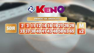 Tirage du soir Keno® du 01 janvier 2023  Résultat officiel  FDJ [upl. by Airda]