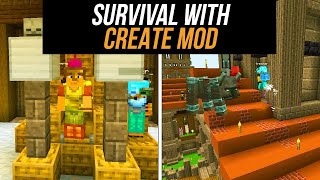 Create mod SURVIVAL WITH CREATE ON THE SERVER 11 11651182 minecraft java edition [upl. by Letrice282]