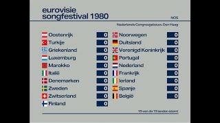 Eurovision 1980 We need THREE Points  Supercut with animated scoreboard [upl. by Bliss]