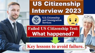 US Citizenship Test Discover What Went Wrong in the Failed N400 Naturalization Interview 2023 [upl. by Almund514]