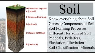 PLS Geography L49 Soil Genesis Pedocal Pedalfer Soil Strata Eluviation Illuviation Erosion [upl. by Ulla]