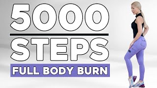 5000 STEPS IN 30 MIN AT HOME  Do it twice to get 10000 STEPS  Weight Loss Workout  NO JUMPING [upl. by Nagud]