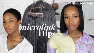 Installing Itip Microlinks On My Short Hair [upl. by Aleacin]