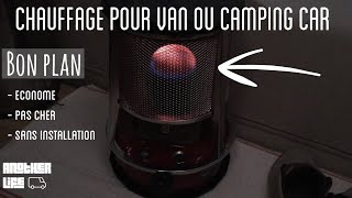 Bon plan chauffage pas cher mini poele sans installation pour van  camion  camping car [upl. by Dick]