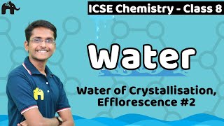 Water Class 8 Science ICSE  Selina Chapter 8  Water of Crystallisation Efflorescence 2 [upl. by Anieral]