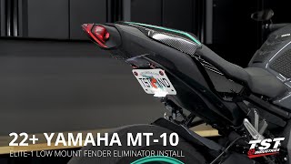 How to Install Low Mount Fender Eliminator on the 2022 Yamaha MT10 by TST Industries [upl. by Korwin]