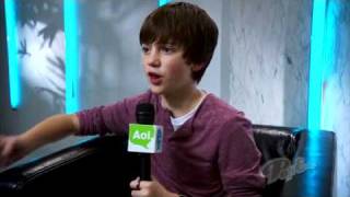 Greyson Chance Exclusive Interview on Aol [upl. by Yerffej]