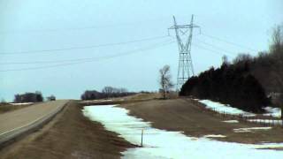 Galloping Basin Electric transmission lines due to wind [upl. by Ramunni]