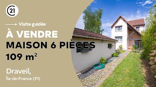 Maison 6 pièces 109 m² à vendre  Draveil ÎledeFrance 91  Century 21 Avantage Immo [upl. by Itsirhc]