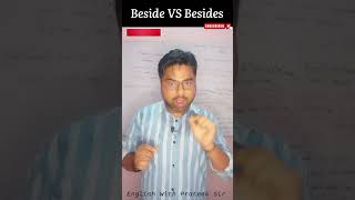 shorts  difference between beside and besides  by prateek sir  englishlanguage english [upl. by Ahsiei584]