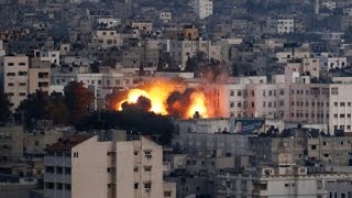 F16 fighters drop bombs on Gaza [upl. by Eppesiug342]