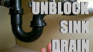 How to unblock a sink drain [upl. by Bern812]