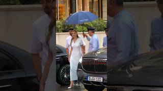 Beautiful lady escorted getting out her Maybach at Hotel Paris billionaire monacoluxurylifestyle [upl. by Torrence481]