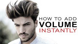 HOW TO ADD VOLUME TO YOUR HAIR  Mens Hairstyle Tutorial  ALEX COSTA [upl. by Crespi]