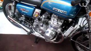 Suzuki Triples GT750 amp GT550 expansion chamber test [upl. by Fryd]