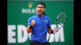 Fabio Fognini Breathtaking Shots in Huge Win vs Nadal  MonteCarlo 2019 SemiFinal [upl. by Nikaniki]