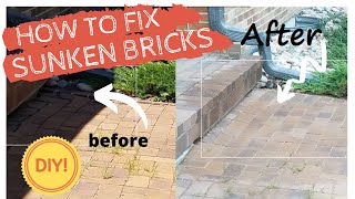 Fixing sunken or crooked bricks pavers yourself  DIY [upl. by Amerigo]