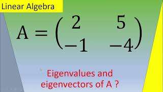 Finding the eigenvalues and the eigenvectors [upl. by Enerehs]