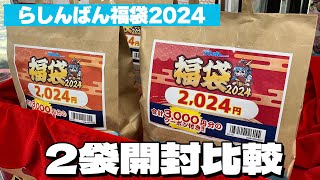 2袋開けたら中身が結構違って闇鍋感あるけど2024円ならお得な内容！らしんばん 福袋2024 開封比較 [upl. by Etac]