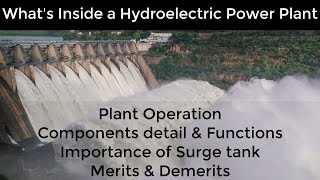 How hydroelectric power plant works  Operation  Components amp Functions  Surge Tank  Hydel Power [upl. by Fredelia]