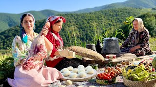 Village Life in Northern Iran  Baking Lavash Bread amp Cooking Tandoori Abgoosht [upl. by Putnam]