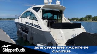 2018 Cruisers Yachts 54 Cantius Yacht Tour SkipperBuds [upl. by Risteau646]